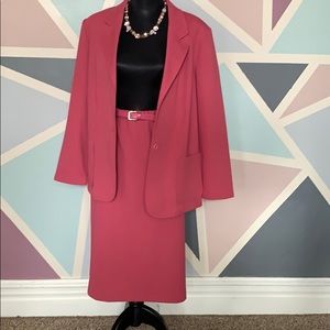 Hot pink suit dress